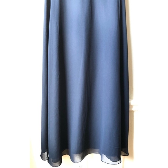 JKARA Beaded Navy Gown Maxi Dress - 6P - Picture 6 of 13